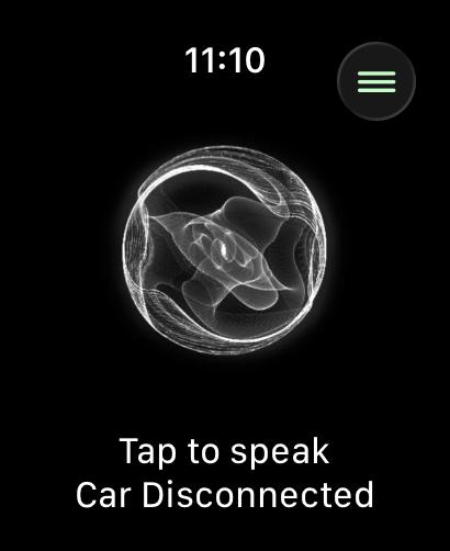 Apple Watch showing Car Disconnected black and white state